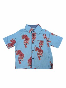 Modrá košile s obrázky tygrů secondhand M&S